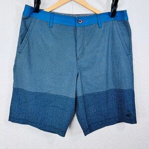 O’Neill Men's Size 38 Hybrid Shorts Blue Lightweight Zip Pockets